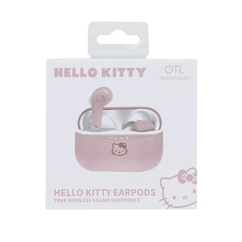 OTL Technologies Hello Kitty Pink Kopfhörer für Kinder - Bluetooth 5.0 - Kopfhörer für Kinder mit Hello Kitty Design, Bluetooth 5.0 für schnelle Verbindung und 6 Stunden Spielzeit. Ideal für Musik und Anrufe, bequem und stylisch.