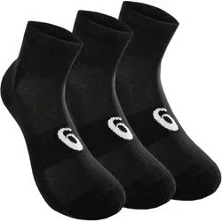 ASICS Quarter Sportsocken 3er Pack-Schwarz,Weiß, Größe 47-49