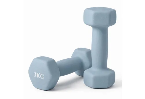 Relaxdays Hanteln 2er Set, 3 kg, rutschfest, ideal für Home Workout