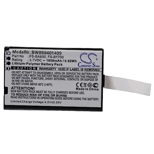 vhbw Akku kompatibel mit Flysky FA605, FS-GT2B, FS-GT3B, FS-GT3C, FS-i10 Modellbau (1.600mAh, 3,7V, Li-Polymer)