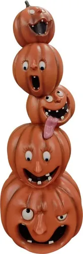 Dekofigur Kürbisstapel klein 30 x 11 cm orange - Herbstdekoration mit charmantem Kürbisstapel, ideal für eine festliche Atmosphäre und vielseitig einsetzbar.