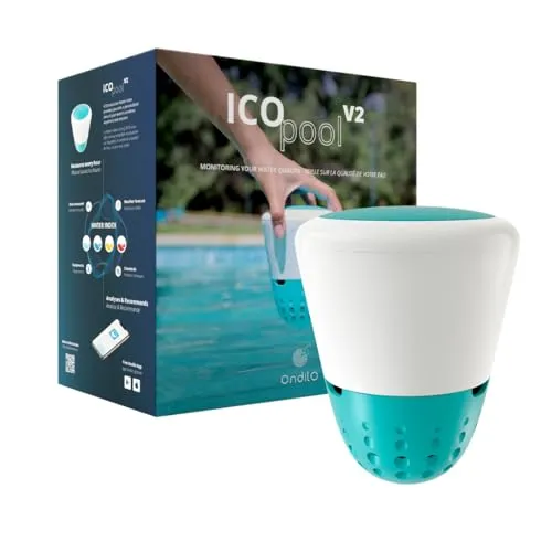 Ondilo Wasseranalysator mit WLAN und Bluetooth - Wassertest-Kit für präzise Wasseranalysen, vernetzt für einfache Überwachung und Pflege Ihres Pools oder Teichs.