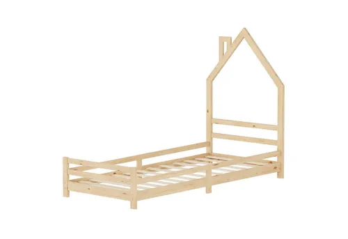 ML-DESIGN Kinderbett Hausbett 90x200 cm - Hausbett aus massivem Kiefernholz mit Lattenrost, ideal für kreative Kinderzimmergestaltung und erholsamen Schlaf. Spielerisches Design und kindgerechte Verarbeitung für kleine Abenteurer.