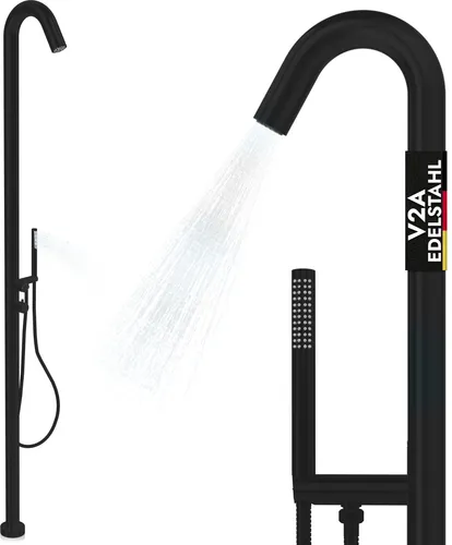 LAWA Living and Lifestyle Gartendusche V2A in schwarz von LAWA