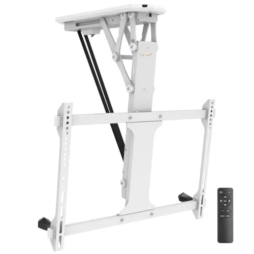 my wall HL 41 MWL TV-Deckenhalterung - Motorisierte, höhenverstellbare und schwenkbare Deckenhalterung für TVs von 32-70 Zoll, ideal für platzsparende Lösungen und komfortable Nutzung.