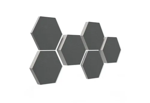 platino24 Akustikplatte 6 Absorber Wabenform aus Basotect ® G+ - Optimieren Sie die Raumakustik mit den platino24 Akustikelementen „Colore“. Die handgefertigten Paneele aus hochwertigem Akustikschaumstoff sorgen für effektive Schallabsorption und eine moderne Raumgestaltung.