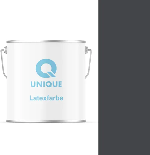 UNIQUE Latexfarbe Tiefmatte Premium Innenfarbe für Wände und Decken Farbe Schwarz Inhalt 5L