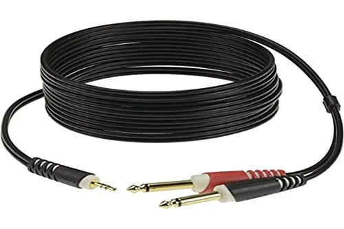 Klotz Audiokabel 1x3,5 Klinke- 2x6,3 Klinke, 3m