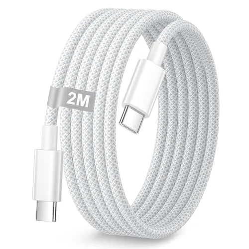USB C Kabel 2M iPhone 15 Ladekabel Schnellladekabel USBC auf USBC Ladekabel