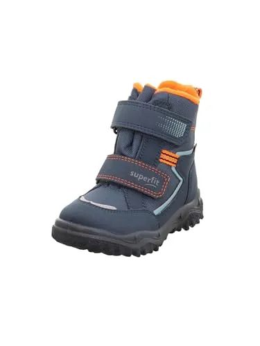 Superfit HUSKY Jungen Winterstiefel - Klettstiefel in Blau - Wanderschuhe für Kinder, ideal für kalte Tage mit warmem Textilfutter und leichtem Synthetik-Obermaterial für besten Komfort.