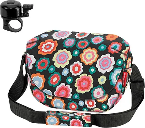 Rixen & Kaul Fahrrad Lenkertasche Schultertasche Umhängetasche Funbag happy flowers inkl. Fahrradklingel