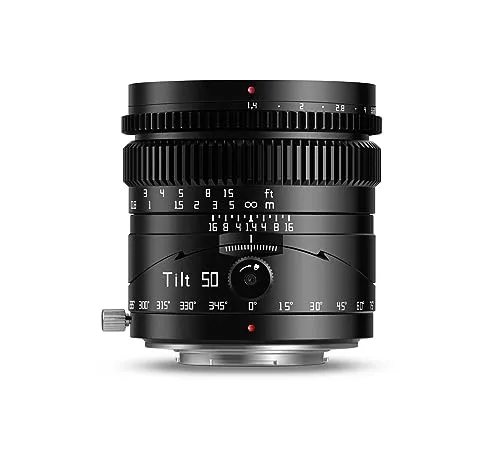 TTArtisan 50 mm F1.4 Neigungsobjektiv mit Metallgehäuse, kompatibel mit Micro Four Thirds M43-Halterung, Schwarz