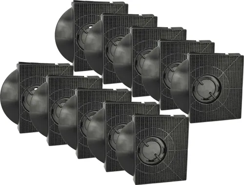 vhbw 10x Aktivkohlefilter kompatibel mit Whirlpool AKR 642, AKR 643, AKR 641, AKR 636, AKR 637, AKR 690 Dunstabzugshaube