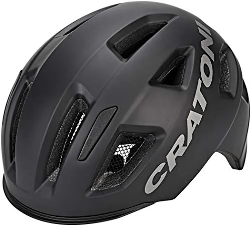 Cratoni C-Pure City Fahrradhelm, Schwarz, Einheitsgröße - Fahrradhelme mit optimaler Belüftung für hohen Tragekomfort und Sicherheit, ideal für Stadtfahrten.