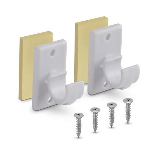 Bestlivings 2er Pack Ersatzträger für Gardinenstangen Ø12mm in Weiß