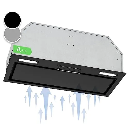 Camila Dunstabzugshaube Einbau 70 cm - Dunstabzugshaube mit 397 m³/h, 4 Modi und leiser Funktion für optimale Luftqualität beim Kochen. Ideal für moderne Küchen.