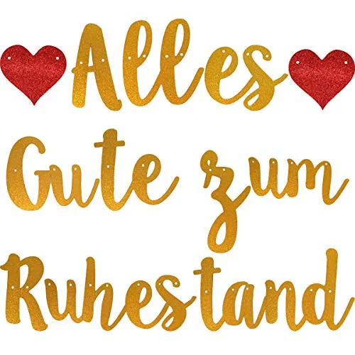 Endlich Ruhestand Girlande Rente Banner Alles Gute zum Ruhestand für Renter Party Rente Abschiedsfeier Pension Senior Privatmann