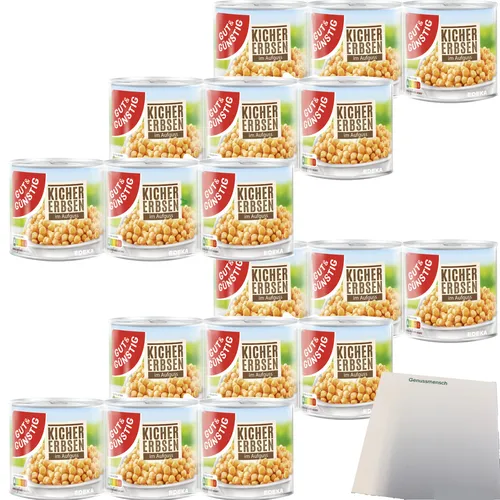 Gut&Günstig Kichererbsen im Aufguss 6er Pack 18x200g Dose usy Block