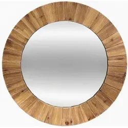 Atmosphera Holzspiegel 83 cm - Kastanienbraun - Dekorative Wandspiegel mit einem stilvollen Tannenrahmen, ideal für jeden Raum und schafft eine warme Atmosphäre.
