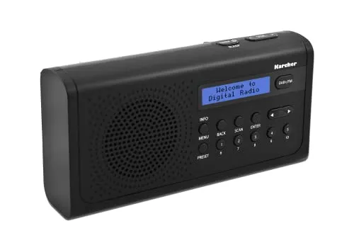 Karcher DAB 2405 Tischradio DAB+, UKW Schwarz - Radios: Genießen Sie besten Digitalradio-Sound mit DAB+ und UKW, flexibel nutzbar mit Netzadapter oder Batterien. Inklusive umfangreicher Weckfunktion für einen perfekten Start in den Tag.