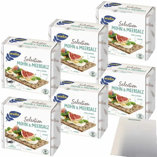 Wasa Selection Mohn & Meersalz 6er Pack 6x245g Packung usy Block