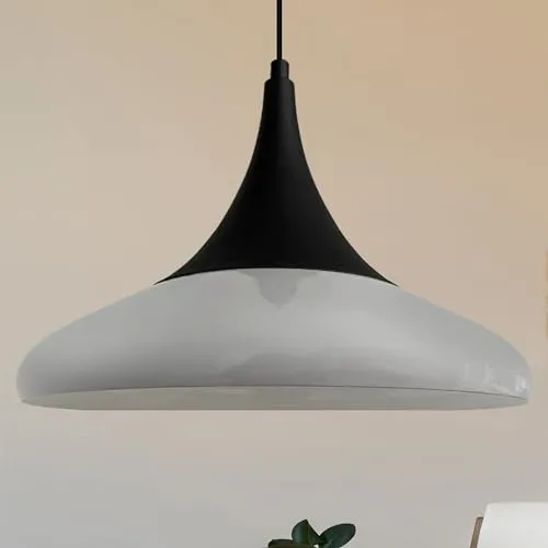 bamyum Hängelampe Paladin Grau Metall Ø35cm - Hängelampe im Industrial Vintage Design, ideal für Esstische und Küchen. Flexible Lichtstärke durch wechselbare Leuchtmittel und einfache Montage.