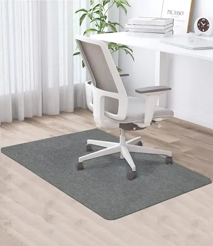 Bürostuhl Unterlage,90x120 cm,Dunkelgrau,Bodenschutzmatte bürostuhl 789 | Bodenschutzmatte für Hartböden, Kratzfest Bodenmatte Stuhlunterlage, schreibtischstuhl unterlage für Laminat 789