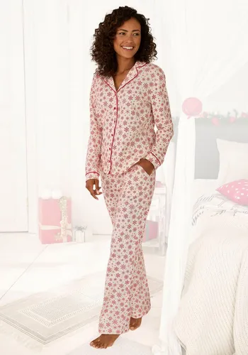 LASCANA Schlafanzug mit winterlichem Alloverprint von LASCANA