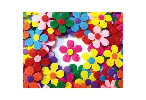EDUPLAY Experimentierkasten Bunte Filz-Blumen 100er Set