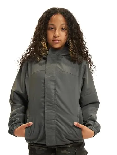 Brandit Kids Summer Frontzip Windbreak - anthrazit, Größe L 146 - Funktionsjacke für Kids & Teens, wind- und wasserabweisend mit atmungsaktivem Mesh-Innenfutter, ideal für aktive Sommerabenteuer.