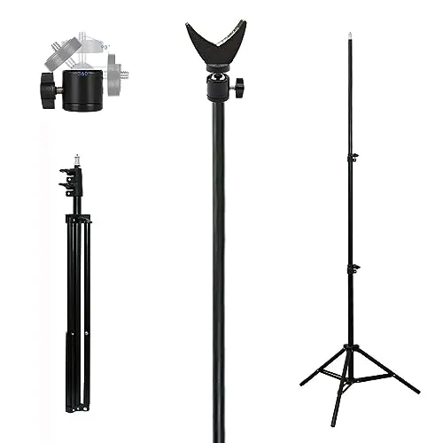 210cm Stativ + Kugelkopf für Gewehr- und Objektivauflage - Anschussböcke & Gewehrauflagen: Einstellbares, leichtes und witterungsfestes Schiesstativ, ideal für präzises Zielen beim Jagen. Zusammenklappbar und tragbar für unterwegs.