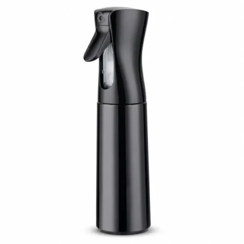 GRIFEMA Sprühflasche 300 ml Schwarz, Wasserzerstäuber | Feiner Sprühnebel ca. 0,3 s pro Betätigung, 360 Grad verwendbar, wiederbefüllbar für Haare, Pflanzen und Haushalt