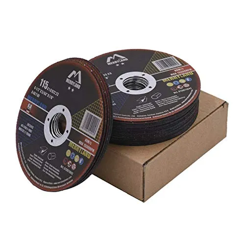Merryland Trennscheibe 115 Metall Edelstahl Stahl für Winkelschleifer, 115 X 1,0 mm Dünn Flexscheibe Gerade 25 Stück, Craft-Line C13071042