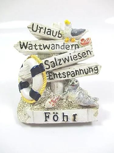Produktbild Föhr Magnet Souvenir Germany Urlaub Wattwandern Salzwiesen Entspannung