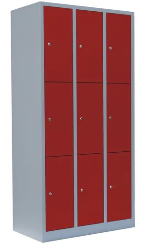 Steelboxx Fächerschrank 9 Fächer - Werkstatteinrichtung – Komplett verschweißt und montiert, ideal für die sichere Aufbewahrung von Wertsachen mit 9 Fächern und Zylinderschloss.
