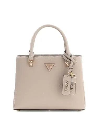 GUESS Handtasche Umhängetasche Noelle II Multi Compartment Satchel Taupe