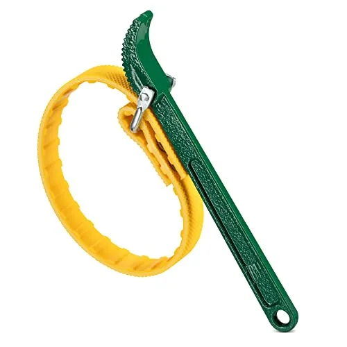 Navaris Ölfilter Riemenschlüssel - Ölfilterschlüssel mit Riemen - Ø 20cm/8 Zoll - Ölfilter-Riemenschlüssel - Bandschlüssel für Ölfilter