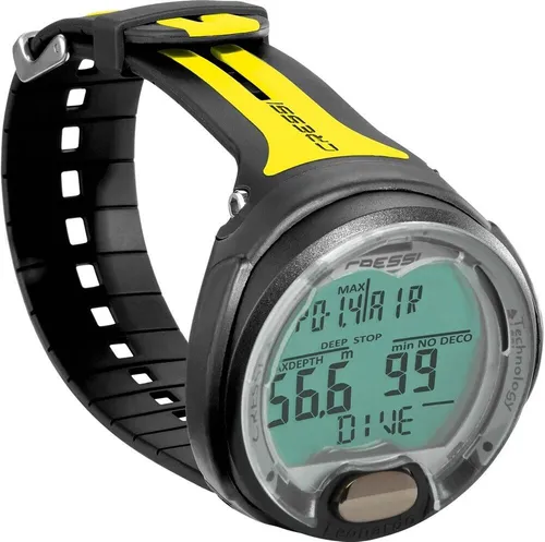 Cressi KS770051 Leonardo Dive Computer, Schwarz/Gelb