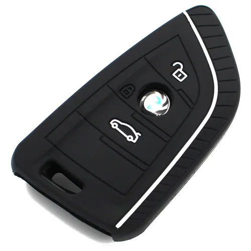 Schlüsselhülle BD Schwarz/Weiß Silikonschutz Autoschlüssel Cover Fernbedienung