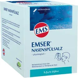 Emser Nasenspülsalz Physiologisch Beutel 100 ST von Sidroga