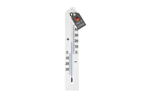 Lantelme Raumthermometer Innen Außen Garten Thermometer 40 cm Weiß Analog, Material Kunststoff, Temperatur -35 bis +50°C, Deutsche Herstellung