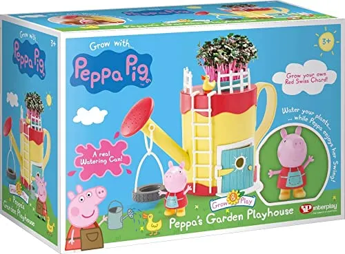 Toomies Tomy Peppa Wutz Garten Spielzeugset Gießkanne. Peppa Wutz Garten für Kinder zum selber Pflanzen. Set inkl. Grassamen, Kreativset für Jungen und Mädchen ab 4 Jahren, Spielzeug für Kleinkinder, E73338, Muticoloured