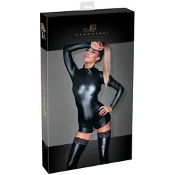 Noir Handmade Body mit langen Ärmeln in Schwarz, Größe Small - Eleganter Body mit langen Ärmeln, Stehkragen und praktischem Reißverschluss. Das elastische Material sorgt für eine perfekte Passform und hohen Tragekomfort.