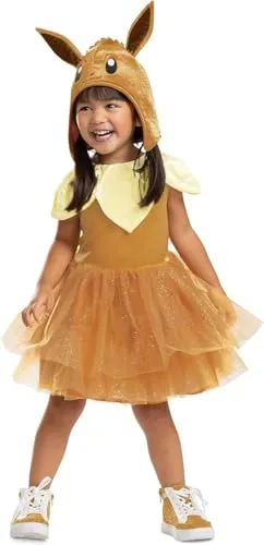 Disguise Eevee Kostüm Tutu für Kleinkinder - Offizielles Pokémon Kostüm für Kinder (3T-4T) mit hochwertiger Verarbeitung, ideal für stundenlangen Spielspaß und kreative Abenteuer.