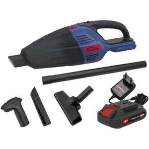 Güde Akku-Handstaubsauger HSS 18-201-05 blau - Akku-Handstaubsauger für kabelloses Reinigen, 36 V Leistung und nur 1,7 kg leicht – ideal für schnelle Aufräumarbeiten in jedem Haushalt.