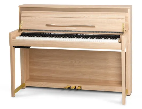Classic Cantabile UP-1 LA Upright E-Piano Eiche hell - Premium E-Piano mit 88 gewichteten Tasten und Ivory-Touch, ideal für anspruchsvolle Pianisten, inkl. hochwertigem OLED-Display und vielseitigen Funktionen für kreative Aufnahmen.