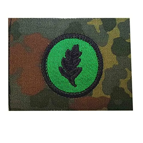 Stoff-Abzeichen Überleben & Durchschlagen, Farbe: flecktarn/schwarz/grün