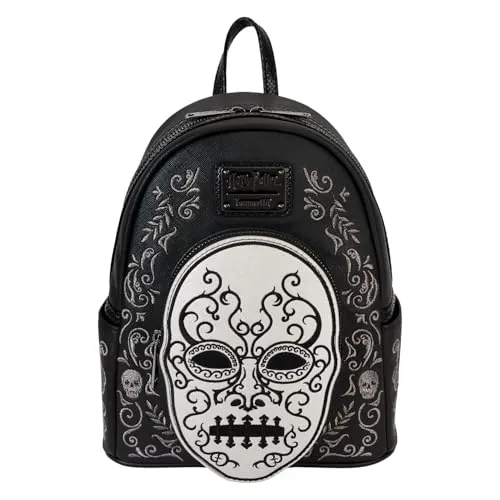 Loungefly Harry Potter Death Eater Cosplay Mini Rucksack - Tagesrucksack aus veganem Leder mit einzigartigem Death Eater Design, gepolsterten, verstellbaren Schultergurten und mehreren Fächern für optimale Organisation.