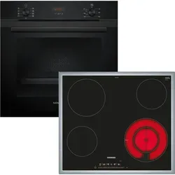 Siemens Herdset mit Backofen und Glaskeramikkochfeld 60cm