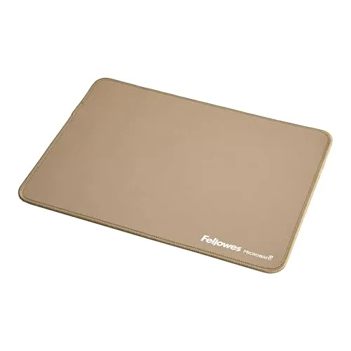 Fellowes Breyta Extra Großes Ergonomisches Mauspad Sand – rutschfeste Gummibasis, Strapazierfähige Nähte, Microban-Schutz, Umweltfreundlich, Für Optische & Laser-Mäuse geeignet